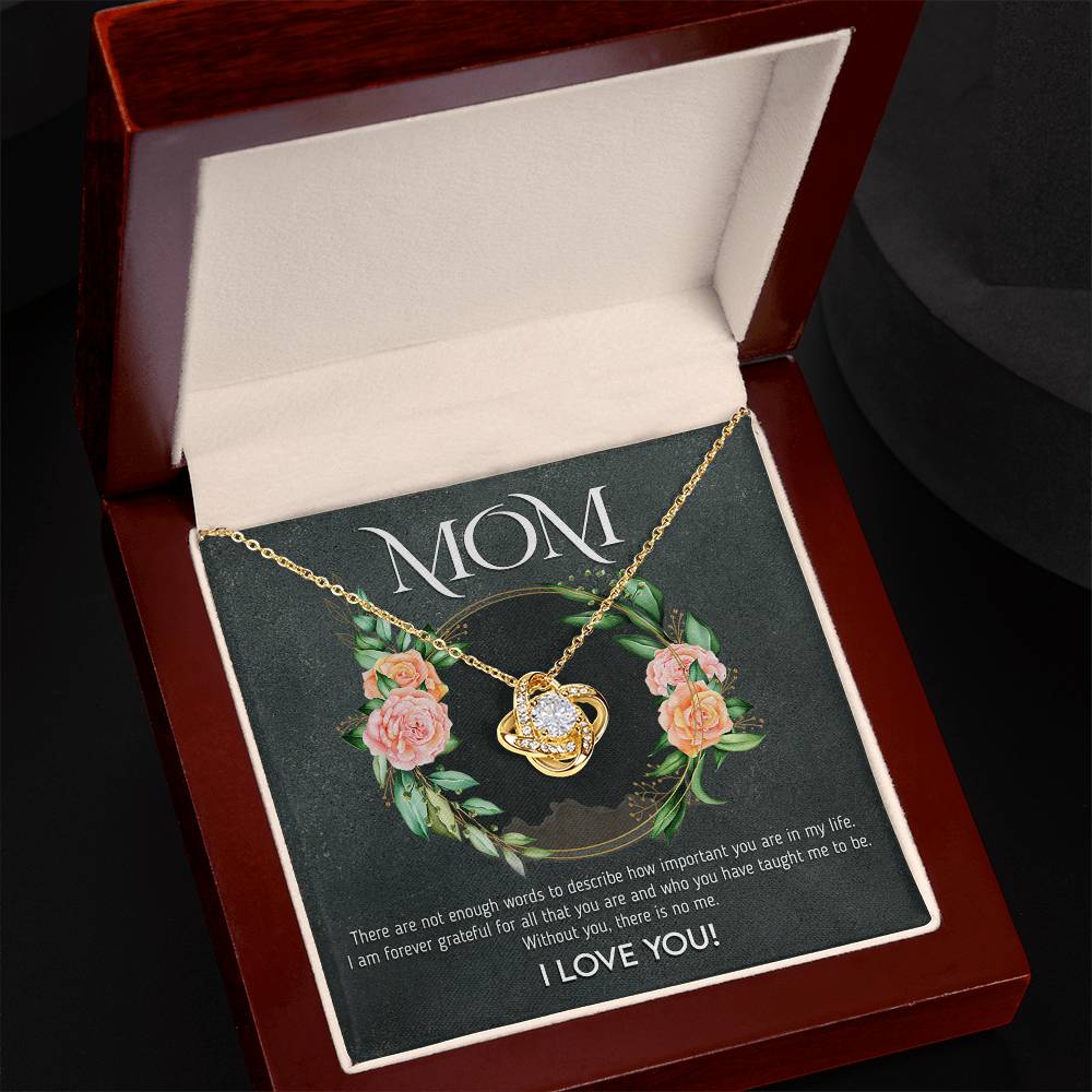 Mothers Day | Mom! Words are not enough | Love Knot Pendant