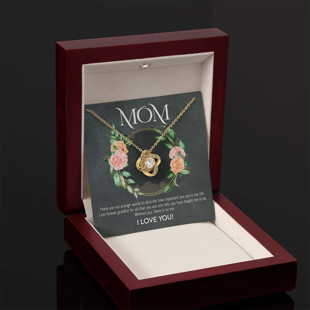 Mothers Day | Mom! Words are not enough | Love Knot Pendant