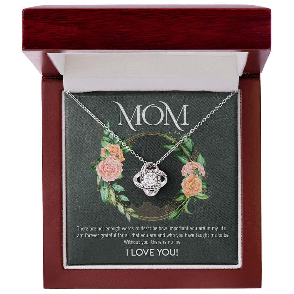 Mothers Day | Mom! Words are not enough | Love Knot Pendant