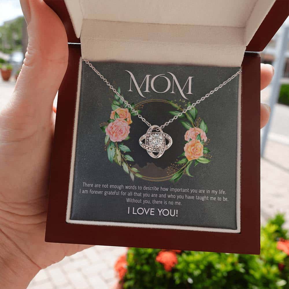 Mothers Day | Mom! Words are not enough | Love Knot Pendant