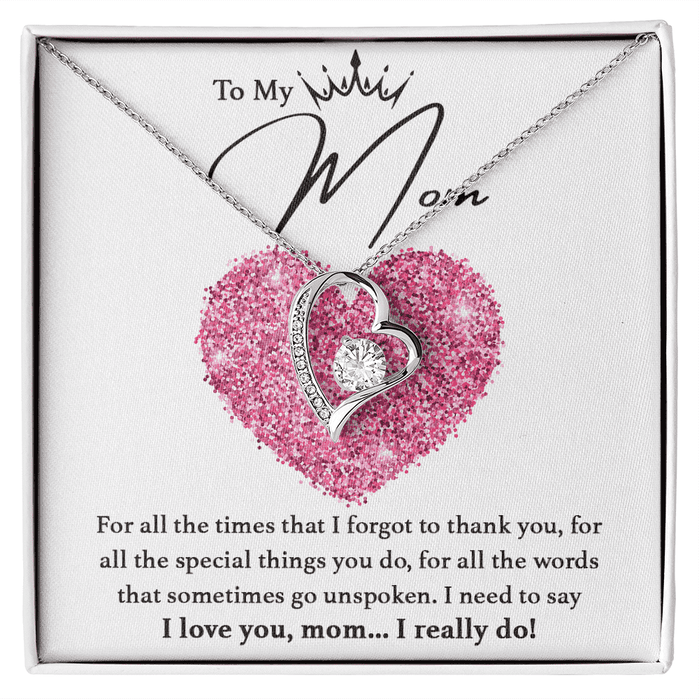 Mothers Day | To my Mom! | Heart Pendant