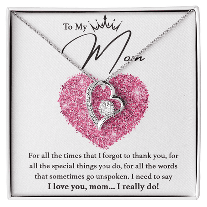 Mothers Day | To my Mom! | Heart Pendant