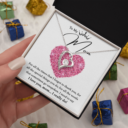 Mothers Day | To my Mom! | Heart Pendant