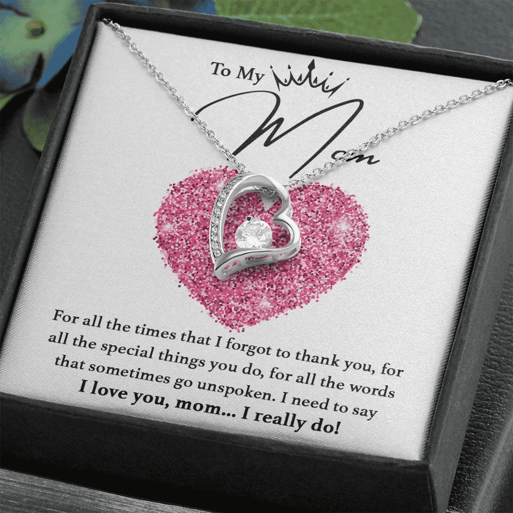 Mothers Day | To my Mom! | Heart Pendant