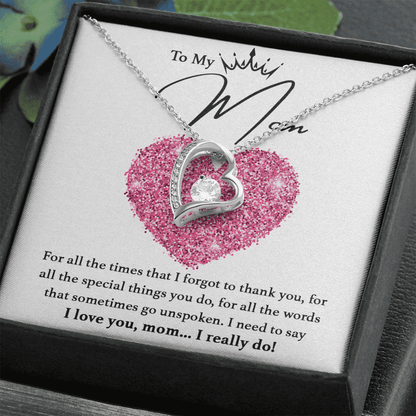 Mothers Day | To my Mom! | Heart Pendant