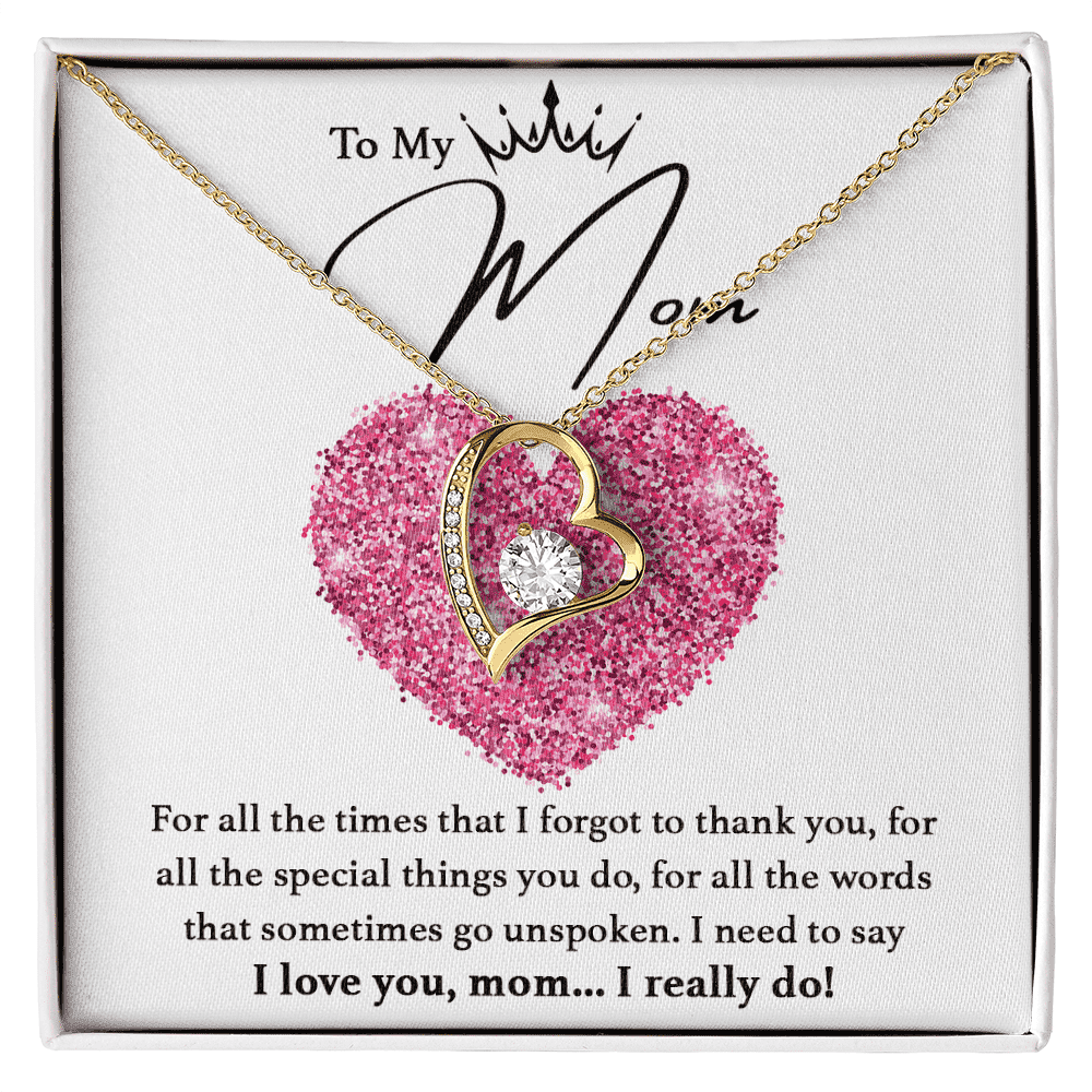 Mothers Day | To my Mom! | Heart Pendant