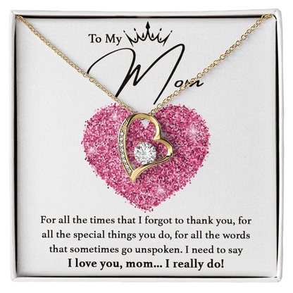 Mothers Day | To my Mom! | Heart Pendant
