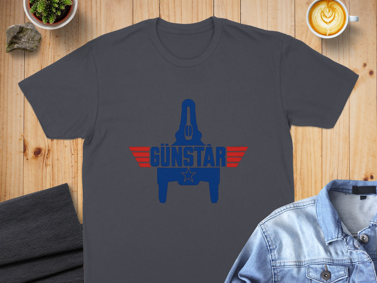 Günstár Graphic Tee with Retro Gaming Logo Product Type