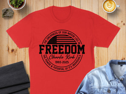 Freedom Charlie Kirk Graphic T-shirt product type