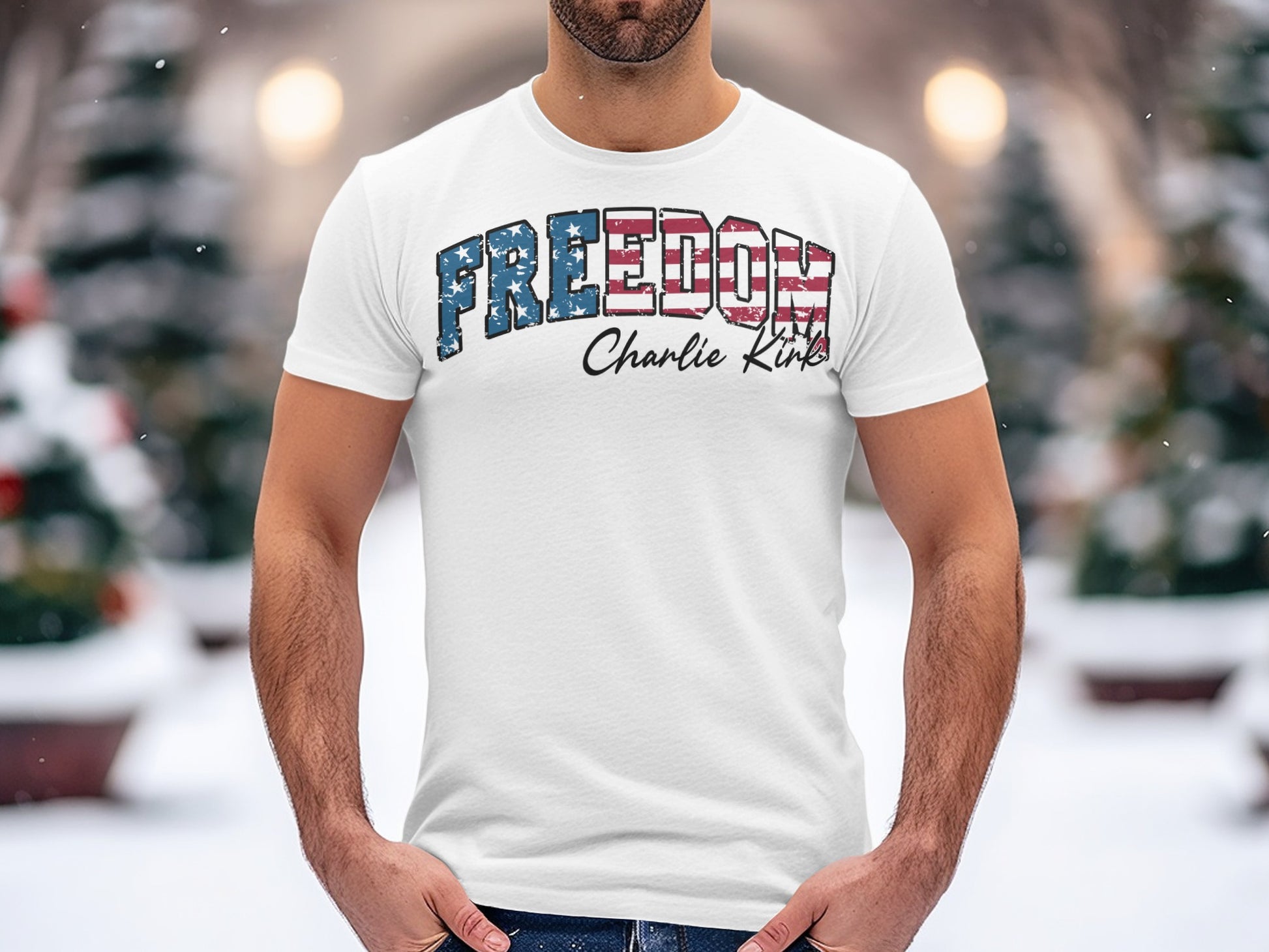 Freedom Charlie Kirk Patriotic Short Sleeve T-Shirt product
